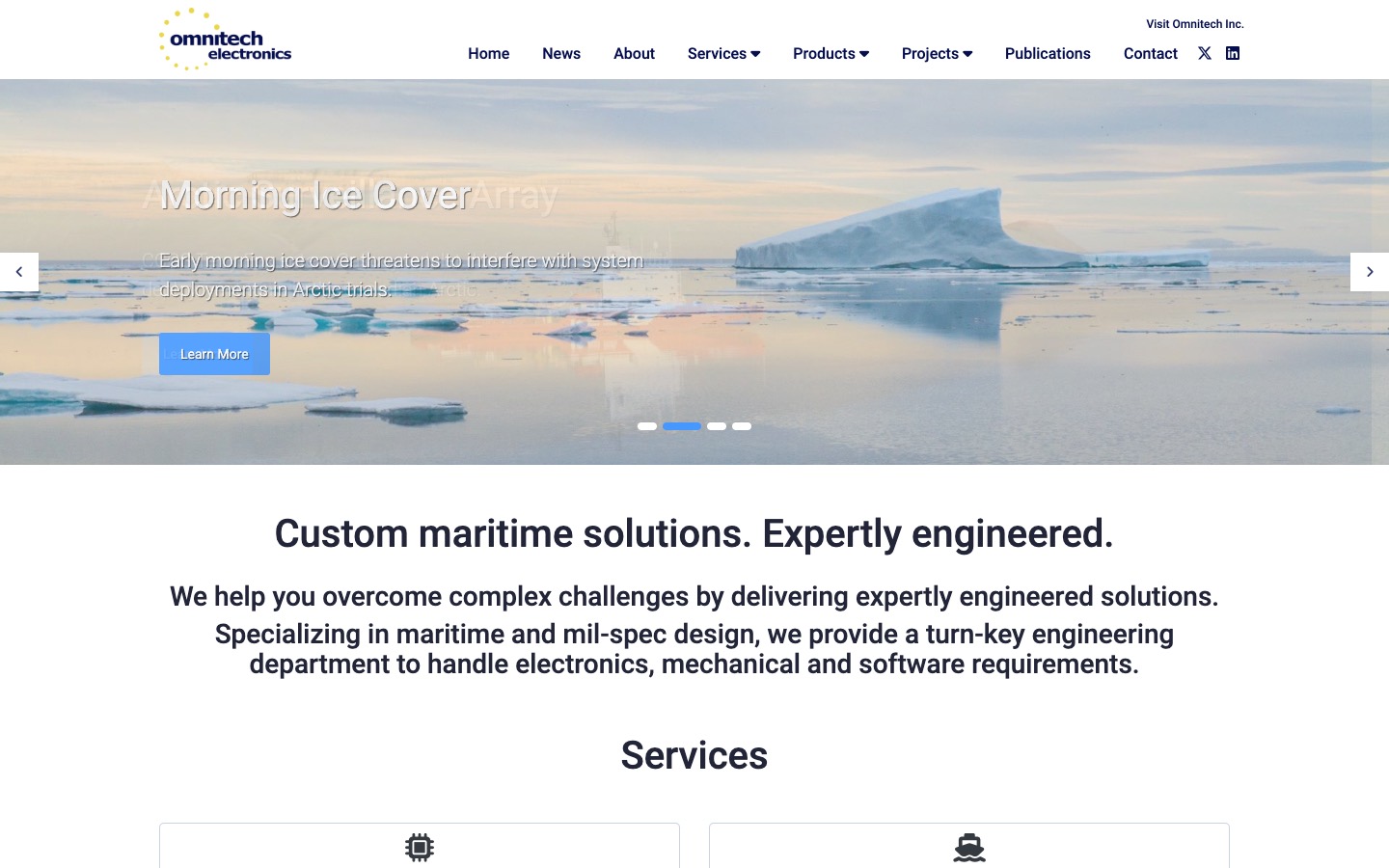 The current homepage